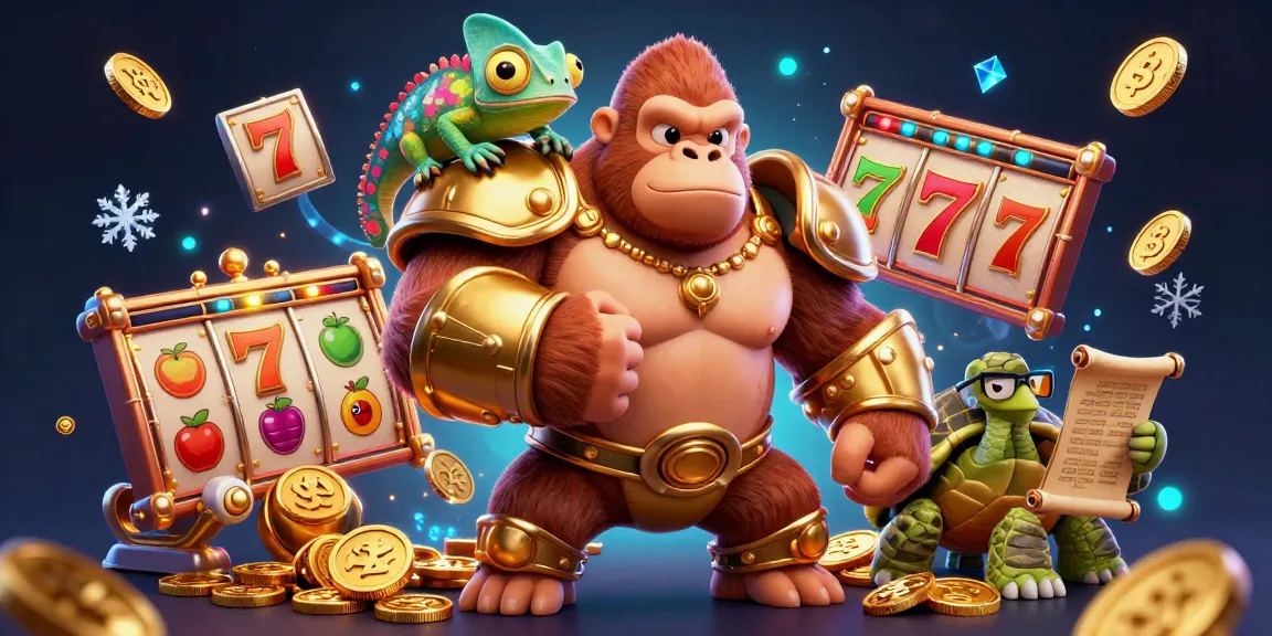 Nhatvip's dynamic casino scene featuring a gorilla king and vibrant gambling elements to engage players.