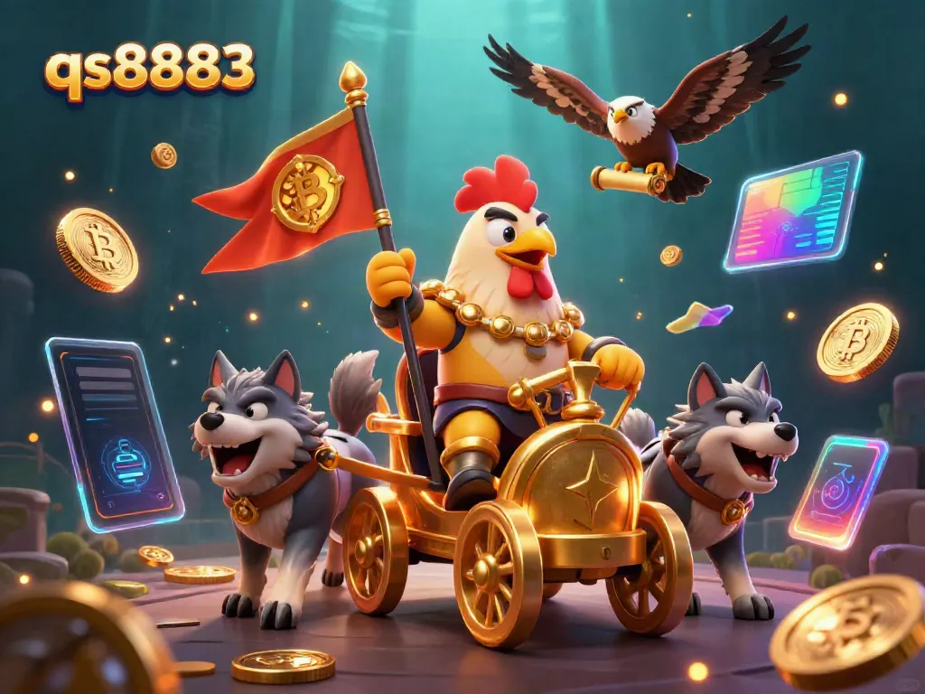 Experience thrilling winnings at qs8883 casino with vibrant 3D elements showcasing gaming action.