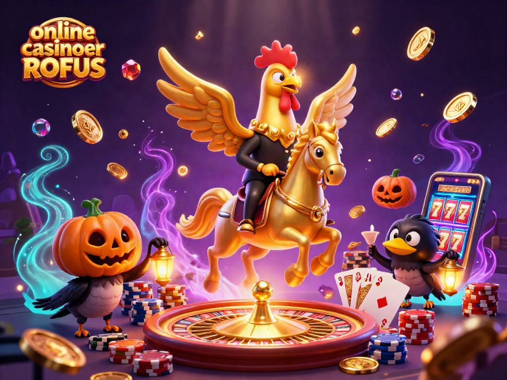 Experience winning thrills at online casinoer uden ROFUS with our vibrant 3D casino scene.