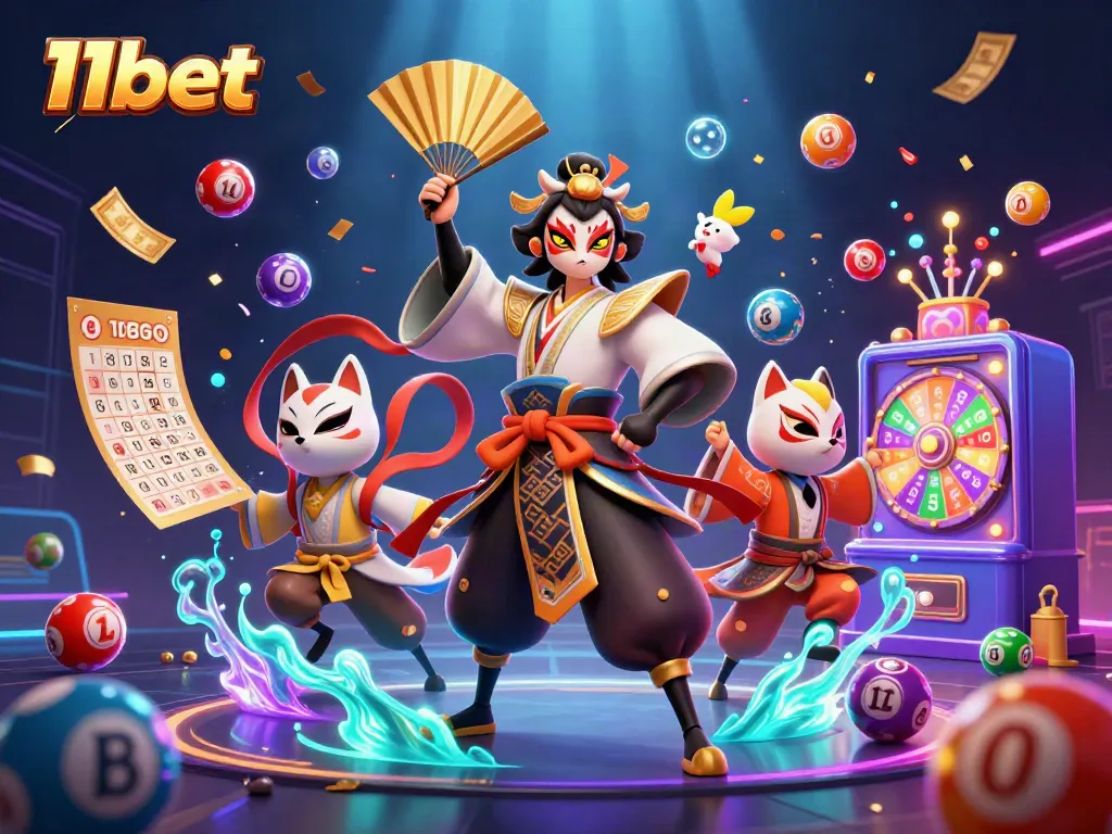 Experience thrilling wins at 11bet with vibrant lottery elements and a rich casino atmosphere.